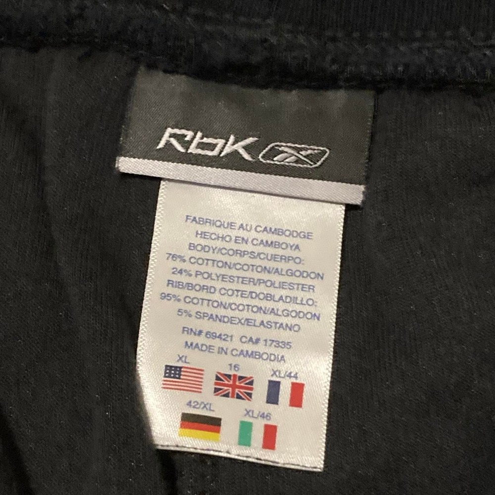 Reebok vintage 2000s velour flare pants logo hit athleisure women's XL/33x31 - Picture 3 of 8